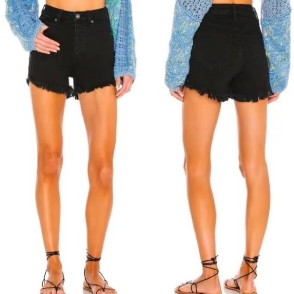 We The Free crvy vintage black shorts - Free People Black Denim Shorts Sz28